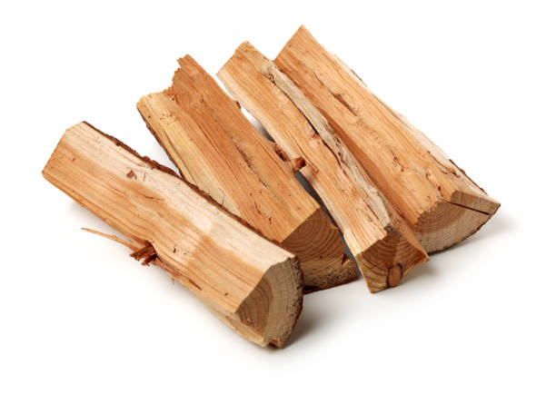 istock Pile of firewood isolated on a white background 1134604144