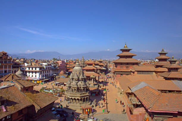 istock Kathmandu cityscape ancient building in blue sky in patan 1134606414