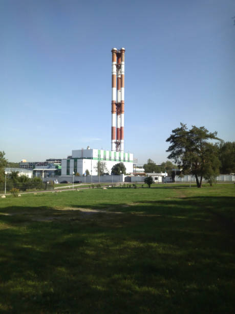 istock smoke tube at sunny day 1134607587