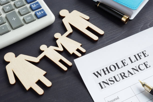 istock Whole life insurance application form and pen. 1134608493