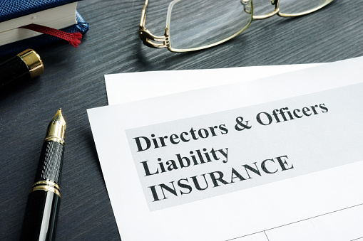 Directors and Officers Liability D&O insurance application form.