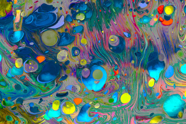 istock Abstract grunge art background texture with colorful paint splashes 1134614239