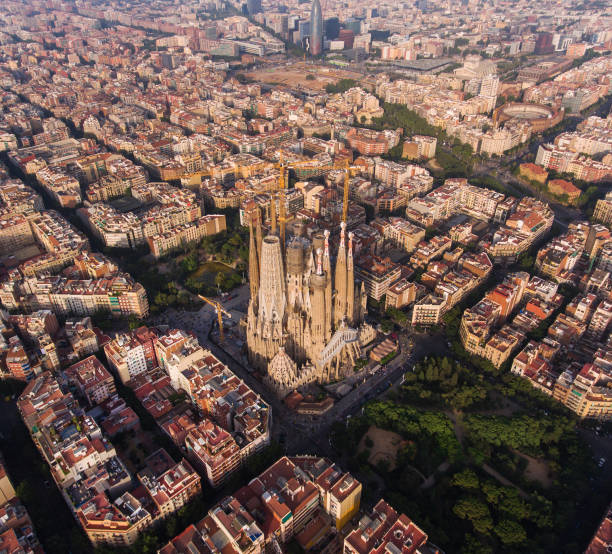 istock Aerial view of Barcelona 1134621631