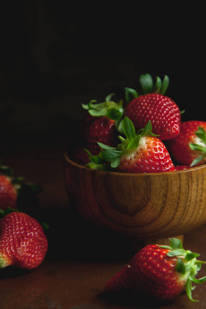 istock Large strawberries in a bowl 1134622338