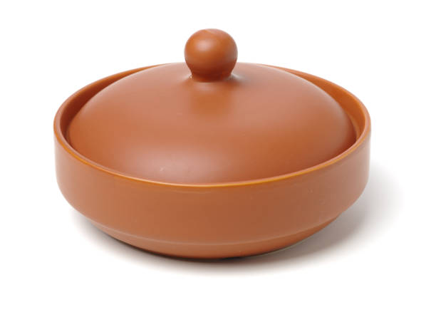 istock Clay pot for cooking on white background 1134633548