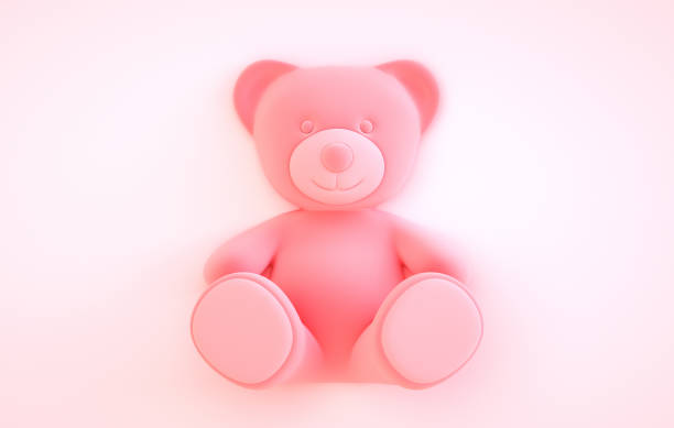 istock Teddy bear on the pink background 1134635236