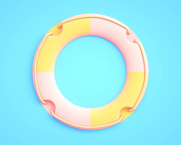 istock Lifebuoy on blue background 1134635475