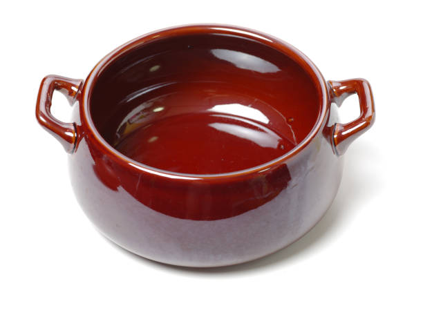 istock Clay pot for cooking on white background 1134636557