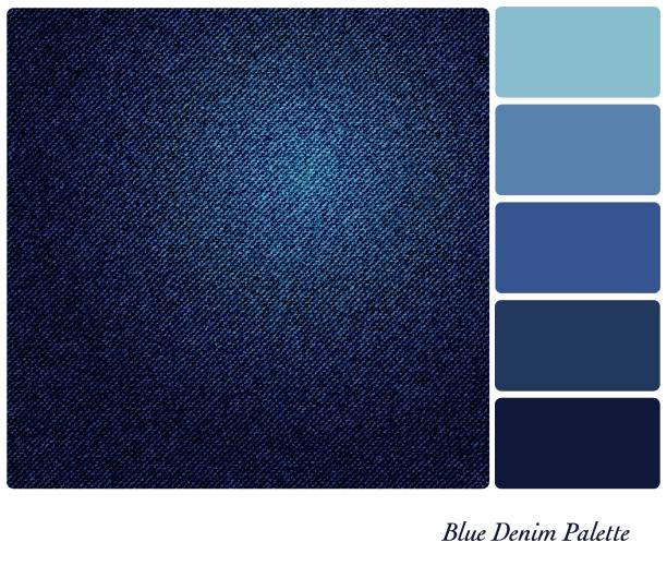 ilustrações de stock, clip art, desenhos animados e ícones de blue denim palette - textile backgrounds canvas choice