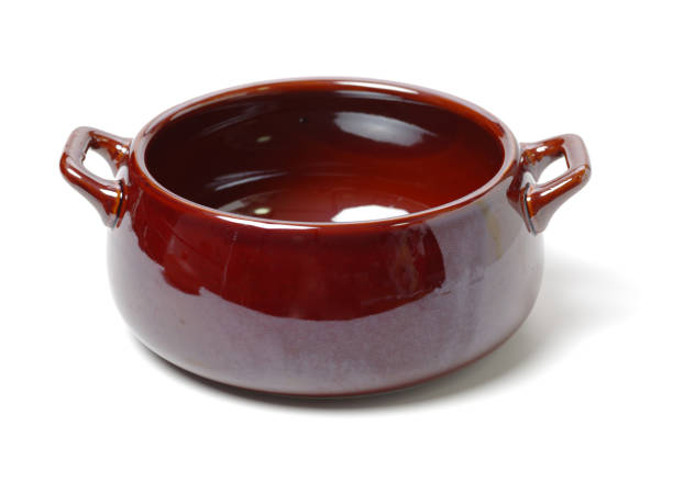 istock Clay pot for cooking on white background 1134638353