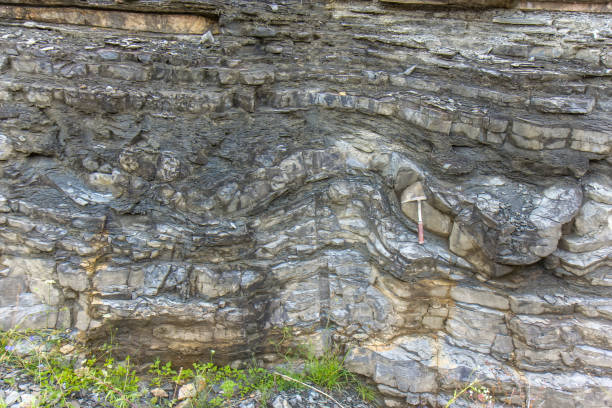 istock Geological hammer on the rocks 1134639678