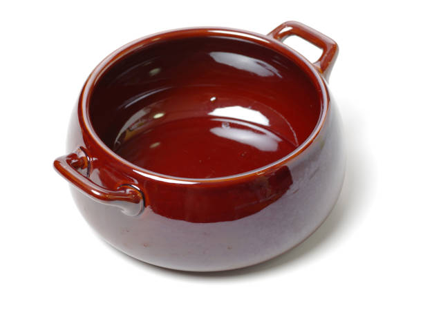 istock Clay pot for cooking on white background 1134640391