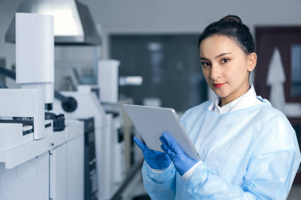istock Young female scientist working in the laboratory 1134653736