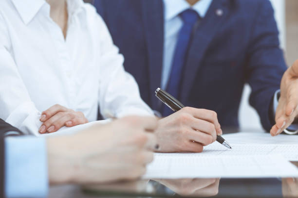istock Bookkeepers team or financial inspectors  making report, calculating or checking balance. Group of people at work. Business operations concept 1134660174