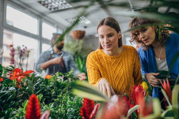 istock A florist clerk and a young guest 1134662975