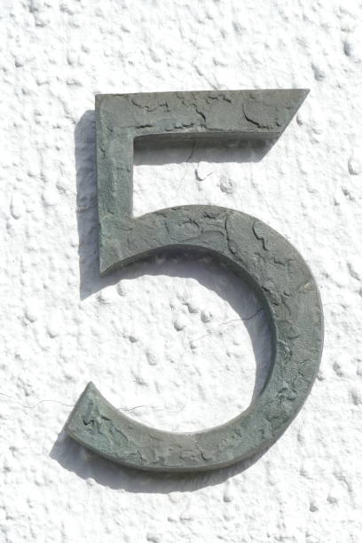 istock House number plate number five 1134664872