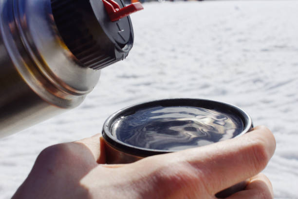 istock Hot tea in the snow 1134668082