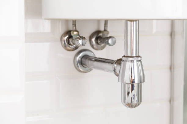 istock Basin siphon or sink drain in a bathroom, clean 1134669851