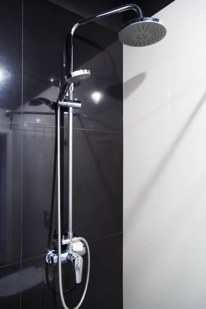 istock running of shower faucet wall set 1134669853