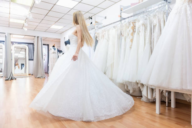 istock Bride in wedding dress 1134671240