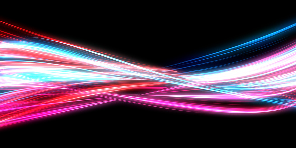 Neon Streaks Modern Abstract Background with Glowing Lines