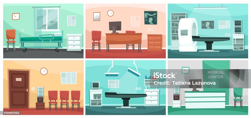 Ilustración de Habitación De Hospital De Dibujos Animados Interiores Médicos Consultorio Médico Y Clínica De Cirugía O Hospitales Vacía Sala De Espera Ilustración Vectorial Interior y más Vectores Libres de Derechos de Ilustración de Habitación De Hospital De Dibujos Animados Interiores Médicos Consultorio Médico Y Clínica De Cirugía O Hospitales Vacía Sala De Espera Ilustración Vectorial Interior y más Vectores Libres de Derechos de