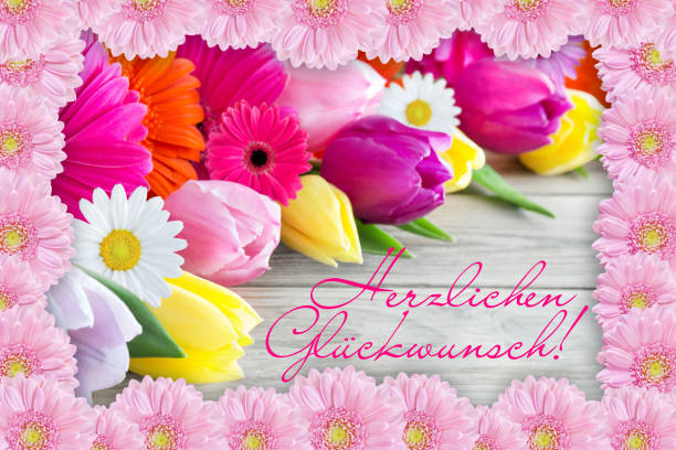 istock German Happy Birthday and flowers 1134700846