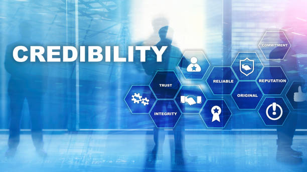 istock Corporate credibility improvement concept. Multiple exposure, mixed media background. 1134701790