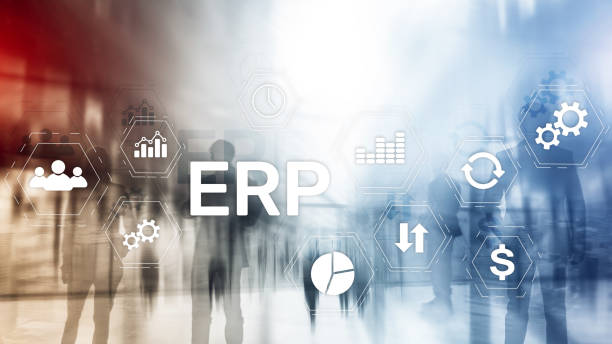 istock ERP system, Enterprise resource planning on blurred background. Business automation and innovation concept. 1134703314