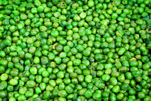istock Top view tasty crispy green sugar pea with salted texture on background ,  deep fried until golden 1134703556