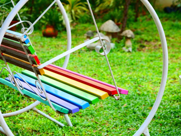 istock Hanging chair for relaxing in the garden 1134706112