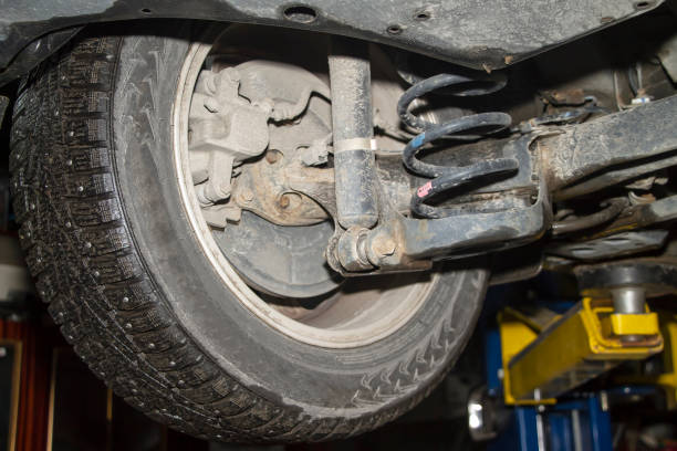istock Car Repair on a Lift 1134707190