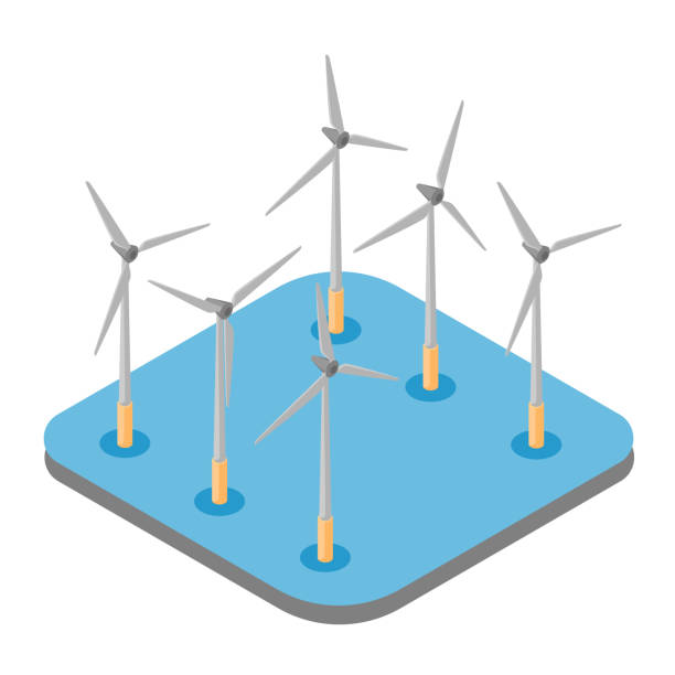 ベクトルモデル風駆動発電機 - 風力発電点のイラスト素材／クリップアート素材／マンガ素材／アイコン素材