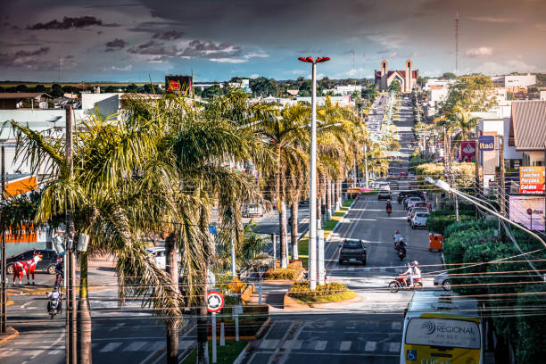 ENG: Panoramic in downtown Lucas do Rio Verde, Mato Grosso, MT, Brazil.EN-BR: Panoramic in the city center of Lucas do Rio Verde, Mato Grosso, MT, Brazil.