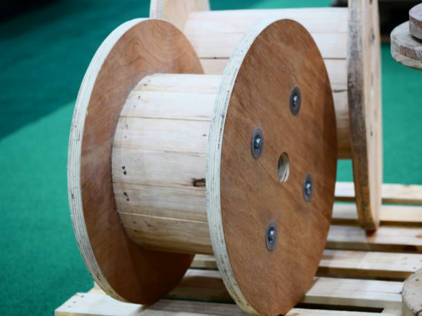 istock Wooden coil of electric cable 1134712709