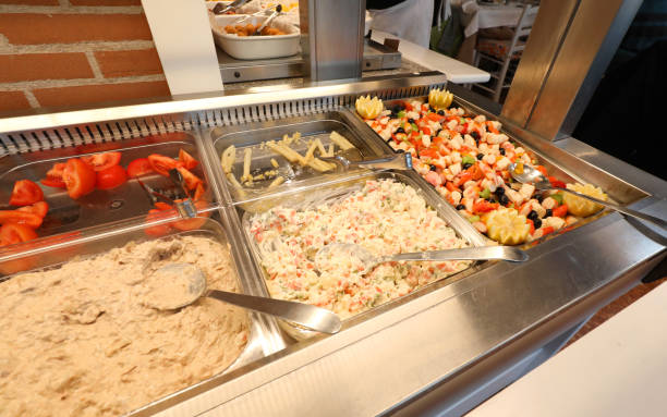 istock self service restaurant with many raw and cooked foods 1134715738