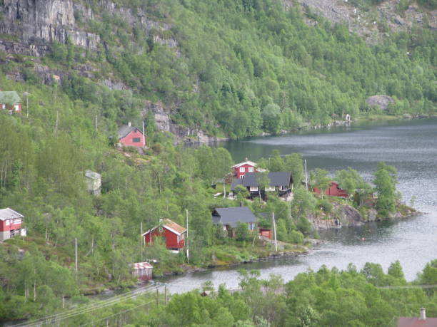 istock Norwegian lake up hill 1134719597