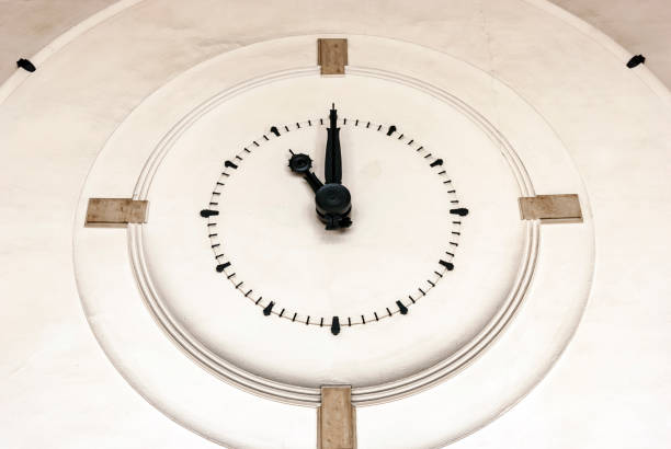 istock Art deco clock on the wall at Versailles Chantiers train station 1134722163