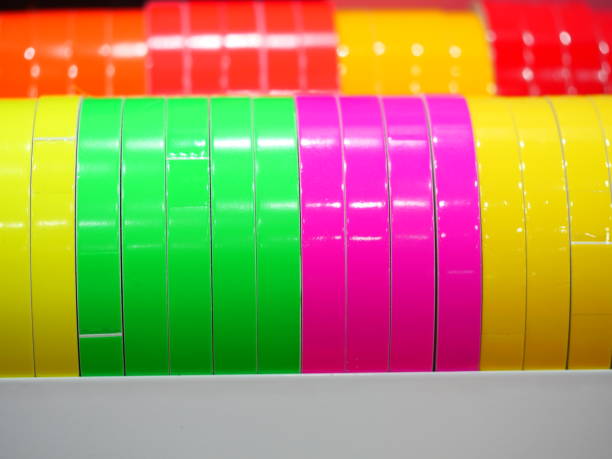 istock Rolls of brightly colored sticky tape 1134726498