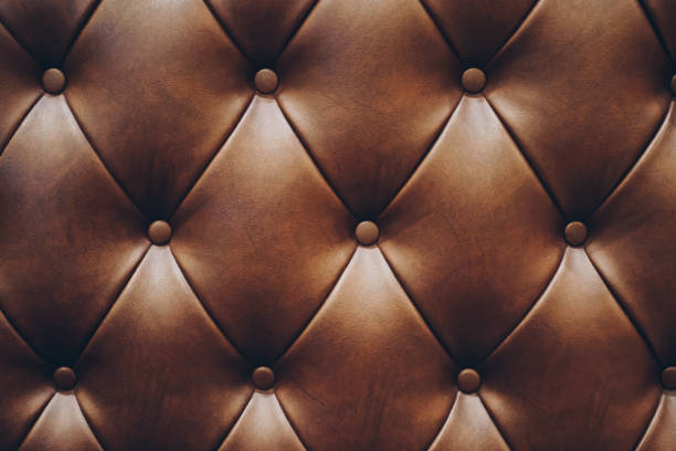 vintage-stil textur von braunen leder-muster - leather stock-fotos und bilder
