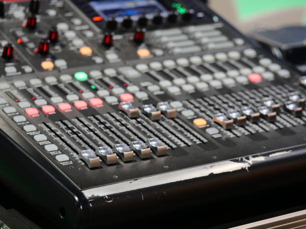 istock Control panel of sound mixers 1134734982