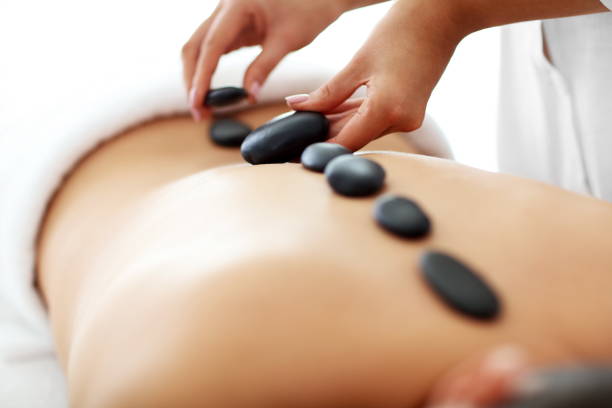istock Handsome man having massage in spa salon 1134741403