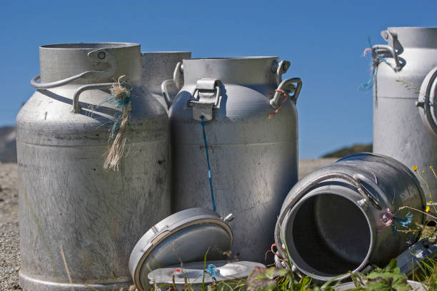 The milk car was there - emptied milk churns not far from a mountain hut in Tyrol