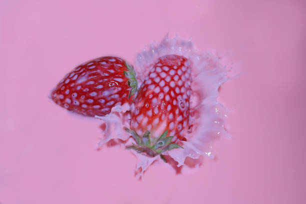 strawberry in the milk
