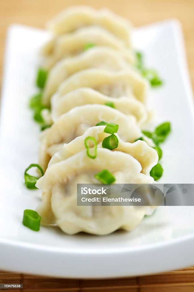 Plate of dumplings  Appetizer Stock Photo