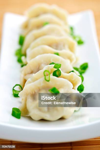 Plate Of Dumplings Stock Photo - Download Image Now - Appetizer, Arranging, Boiled