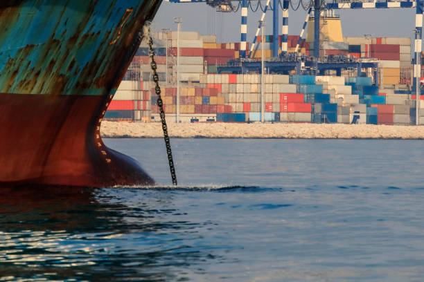 istock Container port and cargo ship in istanbul 1134757870