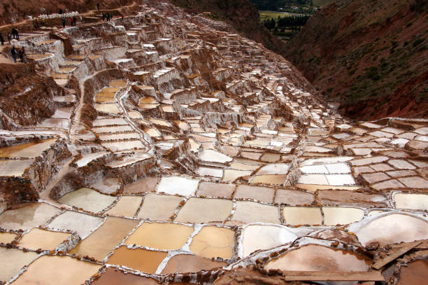 istock maras salt pans - Peru South America 1134762752