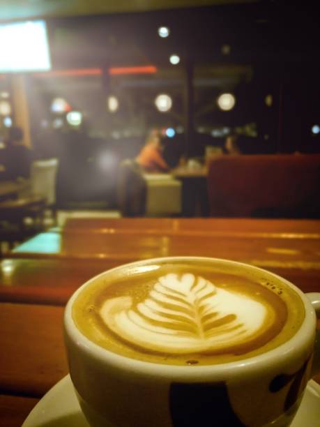 istock A cup of double espresso coffee with nice flower design in it 1134764422