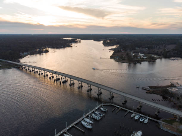 istock Sunset over the Bridge in Oriental, NC 1134765095